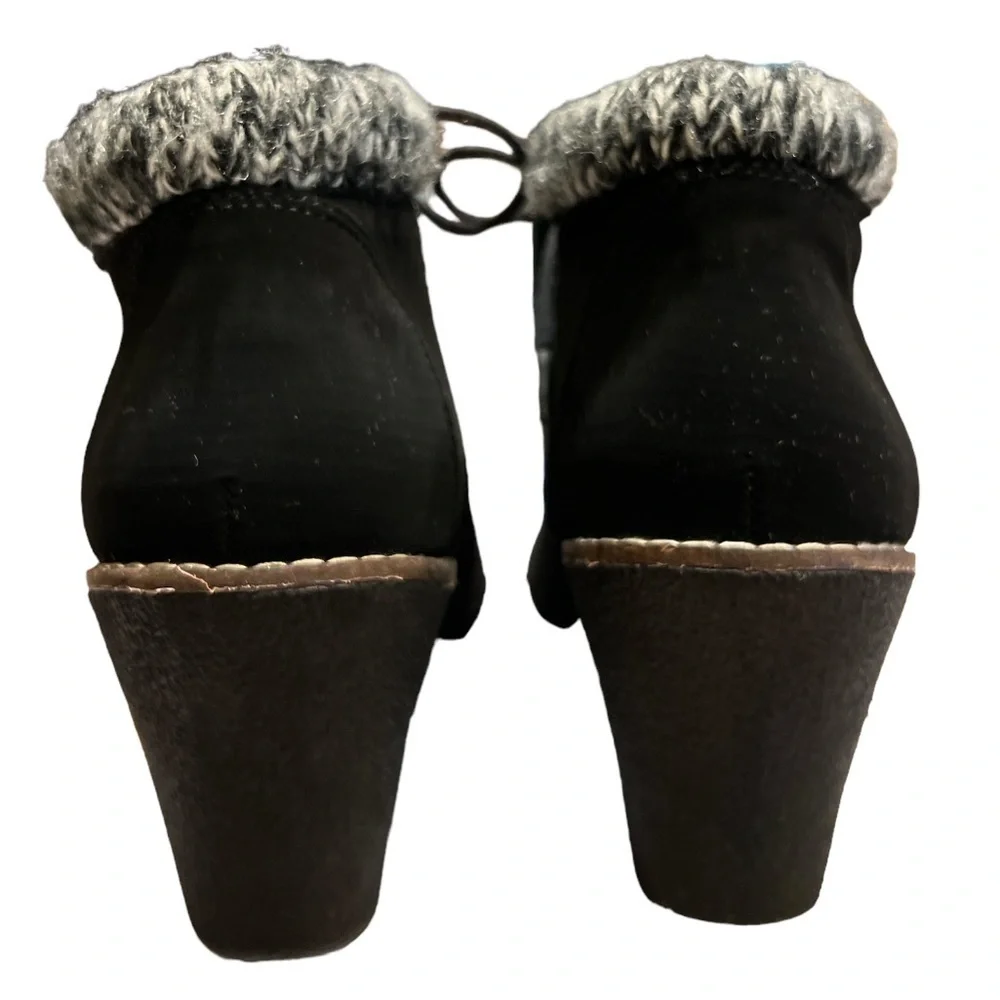 WHITE MOUNTAIN LAMBERT WEDGE BOOTIE BLACK SZ 10